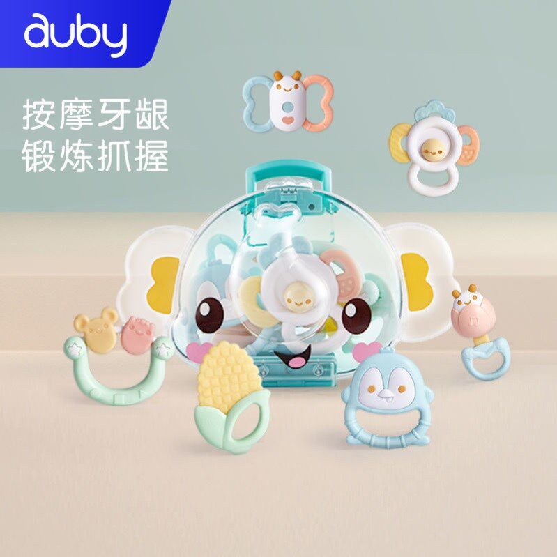 Toy Safety Water Cooking grinding tooth stick for 0-6 months Baby tooth glue rocking bell small elephant containing 6 gift boxes