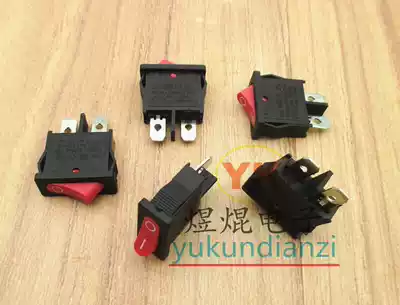 KCD1-110 THIN flat rocker switch 2 feet 2 gears red 6A250V9 5*21MM instrument switch
