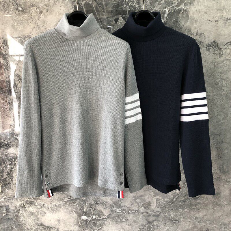 Sugar sugar Japan Thom Browne autumn winter new TB wool Huffag high collar knit cardiovert undershirt