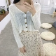 Áo len đầu thu nữ lười biếng áo len dài tay áo len mỏng cardigan rỗng ngắn khăn choàng lưới màu đỏ áo len nữ