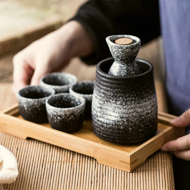 日式陶瓷清酒酒具套装温酒器烫酒壶热酒壶家用黄酒瓶白酒杯分酒器 Изображение 1