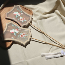 Late Yin original banana fan ancient Fan Fan Fan Group fan Chinese style Hanfu embroidery Palace fan round fan classical long handle