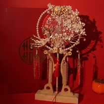 Chinese fan Xiu Xiu Xiu bride wedding ceremony marry hand fan diy material to decorate ancient fan gifts