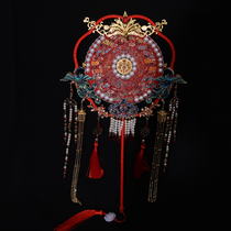 Chinese Festive Fan Show and Fan Bridal Knot Wedding out of a fan Ancient Wind Embroidered Finished Handmade Diy material Package
