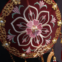 Chinese wedding hand holding happy fan bride Group fan Hanfu Bride wedding fan finished Dragon and Phoenix Gua Xiuhe fan