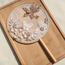 Douyin small red book with the same bride Chinese wedding Group fan wedding embroidered grass clothing hand holding flower wedding DIY material bag