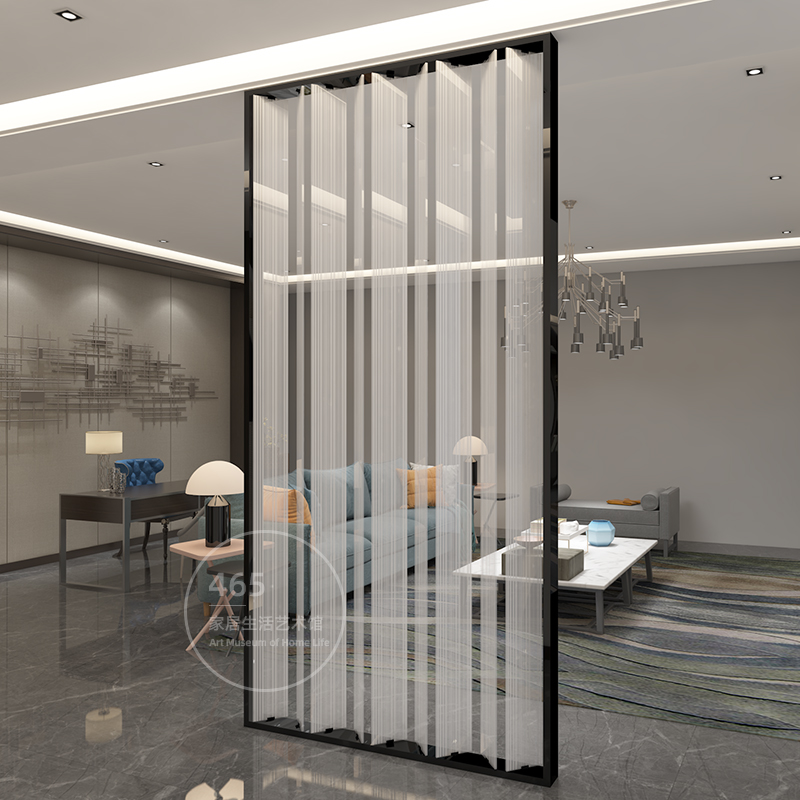 Customized high-end modern Nordic light luxury screen partition porch background art glass sandwich glass new product