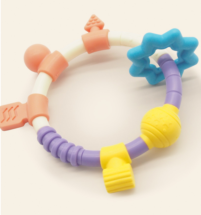 Nhật Bản nhập khẩu người Bibao bé an toàn teether vòng đeo tay rung lắc vòng răng hàm đồ chơi răng - Gutta-percha / Toothbrsuh / Kem đánh răng gặm nướu hươu