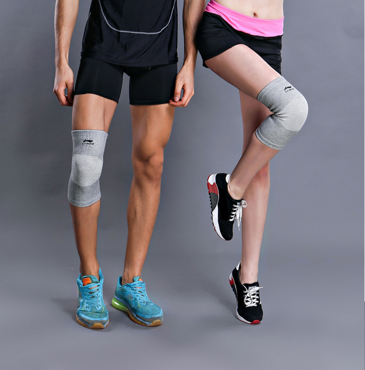 Li Ning thể thao đầu gối chạy bóng rổ nam và nữ tập thể dục cầu lông đi bộ đường dài ngoài trời cưỡi đầu gối bảo vệ mùa hè thoáng khí băng bảo vệ đầu gối knee support