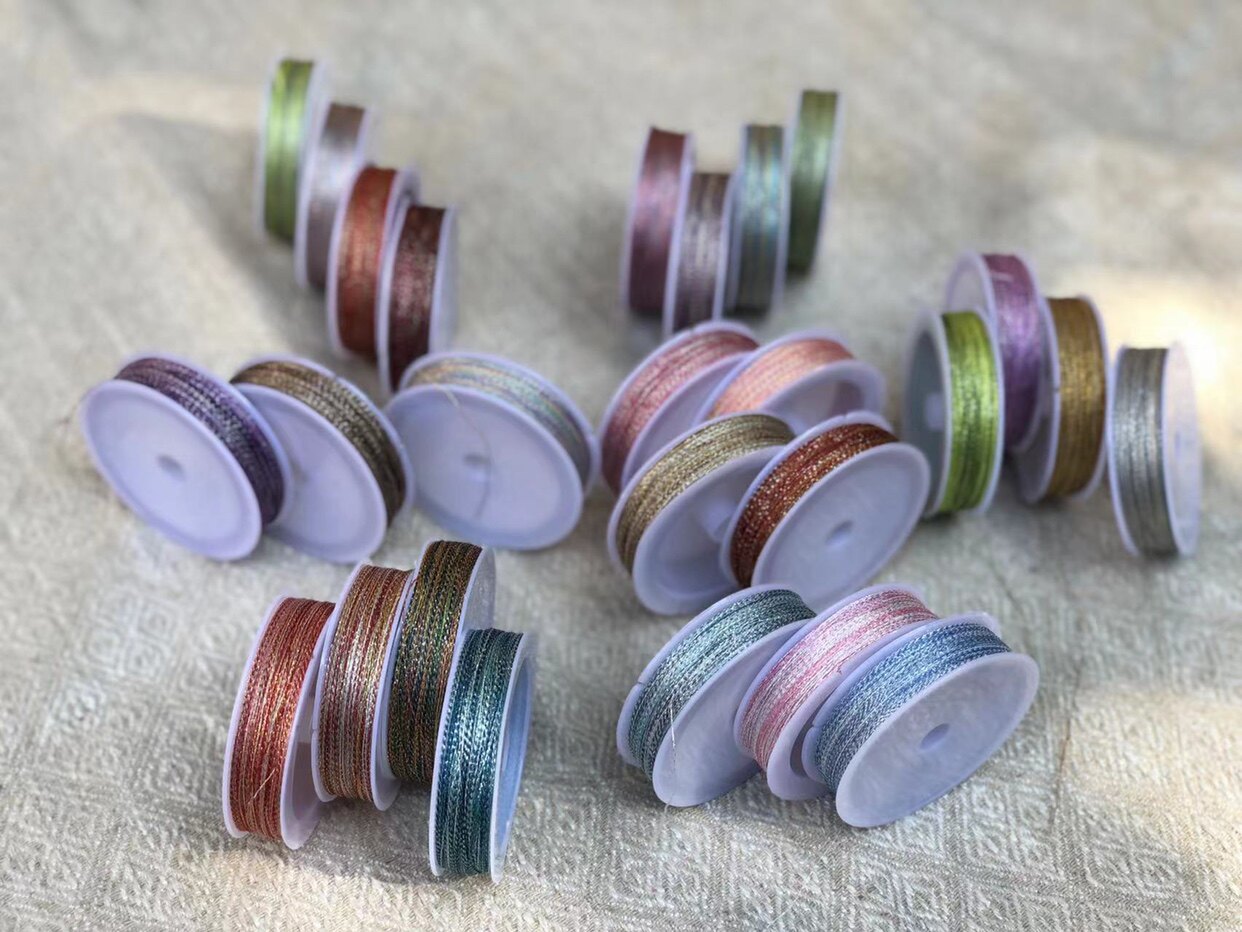 mango Temari ball 150D*2 yarn clip gold and silver double silk thread sewing thread embroidery thread metal thread composite thread