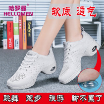 Harroman Square Dance Shoes Adult Dance Shoes Womens Soft Bottom Summer Jazz Mesh Sports Dance Shoes Fashion