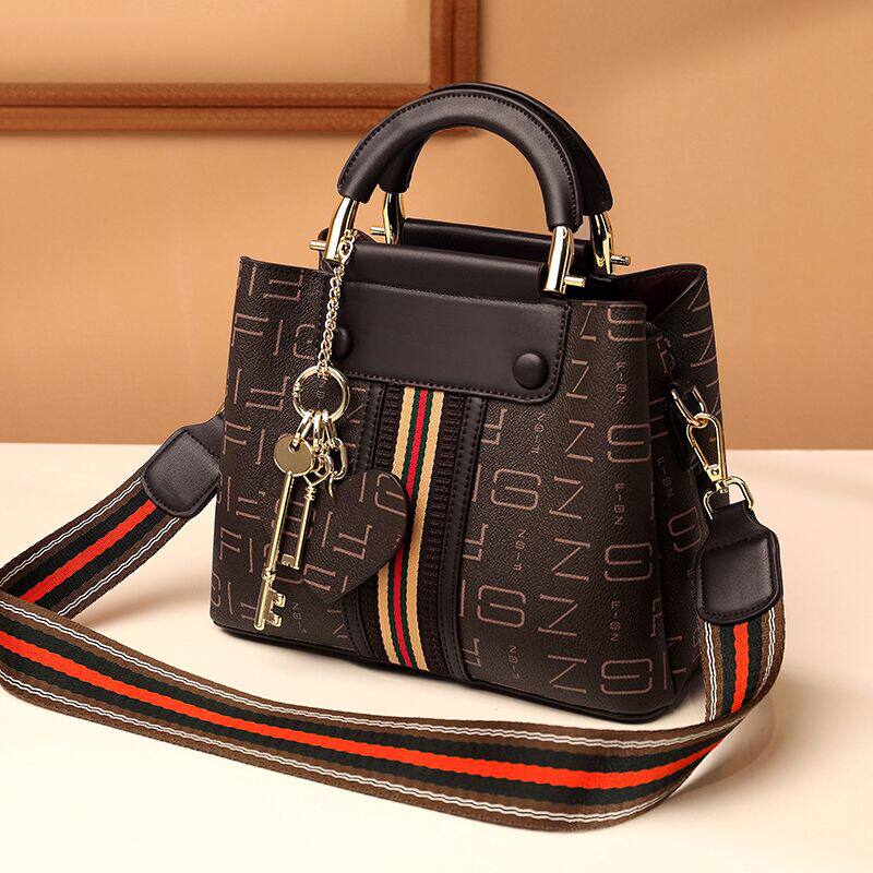 Handbag wideband shoulder bucket bag 2021 new Kelly bag big brand mother bag all-match Messenger Tote bag female