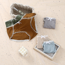 Underpants female cotton girl Japanese breathable triangle shorts middle waist bottom pants Girls cute pants cotton crotch