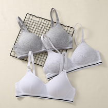 Underwear women cotton without steel ring small chest gathering adjustment bra student high school girl bra thin bra cover