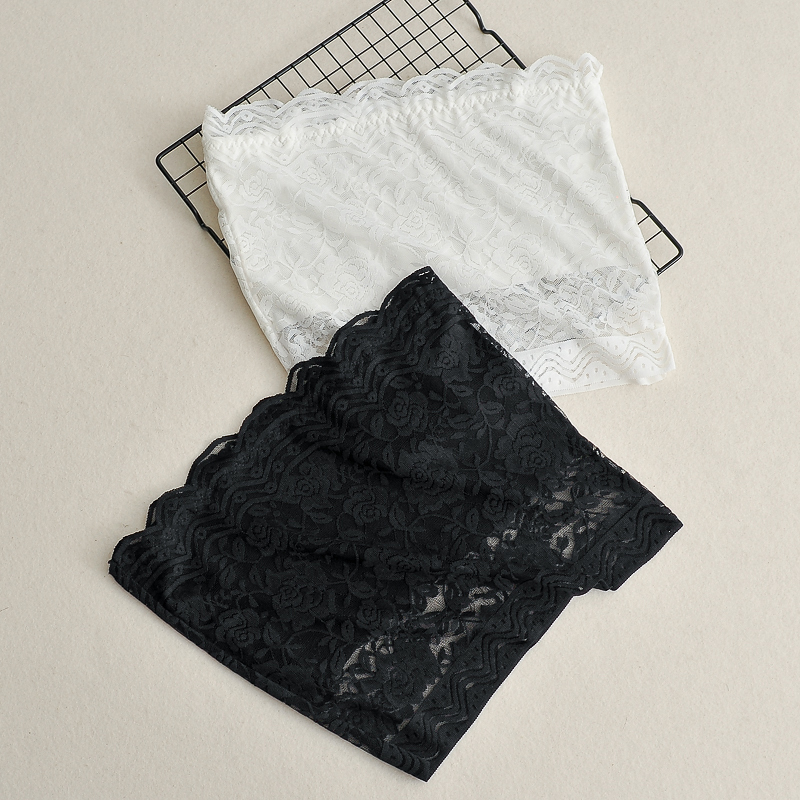 Summer Short Lace Seamless Camisole with a Beautiful Back Design, Can Be Worn as Outerwear, Strapless White Camisole for Women
