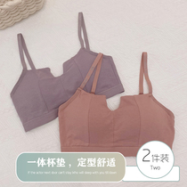 Chest wrap chest summer anti-light underwear students high school female back summer thin sling small vest bra one