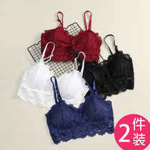 Summer white lace student base anti-walking camisole high school underwear female chest girl bandeau bra