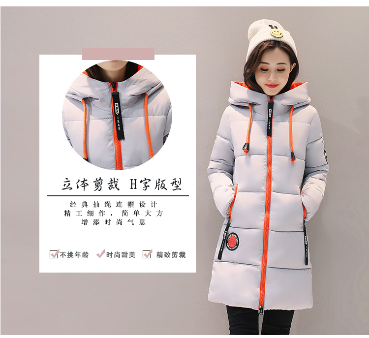 Áo khoác cotton nữ dài mùa đông phiên bản Hàn Quốc hoang dã mới của áo khoác cotton mỏng kích thước lớn thời trang áo khoác cotton áo phao nữ dáng lỡ