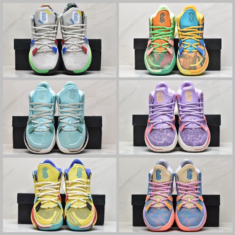 Real-Life Air-Cushioned Basketball Shoes All-Star Mathematical Formula Lavender Artistry Towns Irving 7Th Generation Men's and Women's Shoes 5