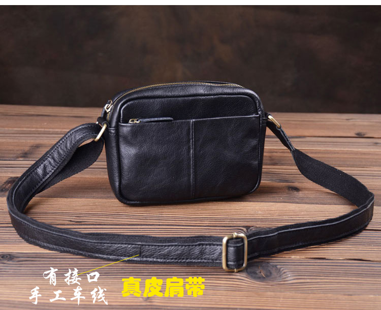 Xuan Ma Shi thủ công nam chính da túi da mini túi thường xuyên vai túi điện thoại di động túi chéo - Túi của con người túi xách coach