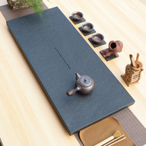 Yongjing Guyumjin stone tea tray natural whole block engraving stone drainage tea sea black gold stone made utilityThe tea furniture