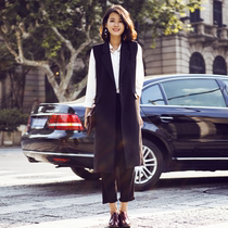 2021 Spring and Autumn New Korean version of the long-term suit horse clip womens shoulder single-breasted slim suit collar original