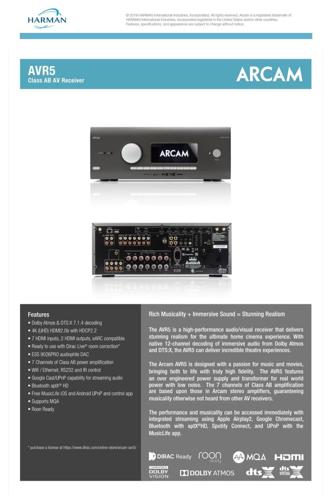 ARCAM 雅俊 AVR5 AVR10 AVR20 AVR30 AV40系列家庭影院功放评价 - 淘宝网