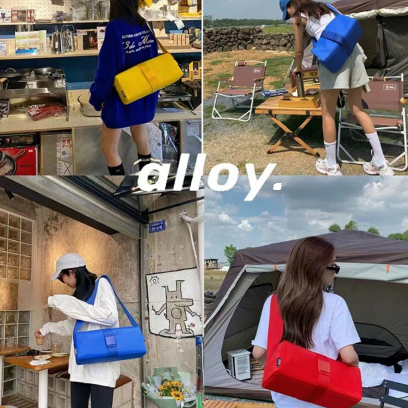 Alloy/Aleyi Toast Bag Single Shoulder Crossbody Casual Bag Sports Fitness Nylon Travel Bag Cowhide Wide Shoulder Strap