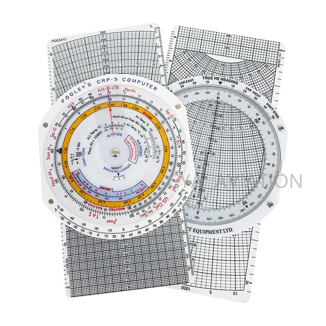 Pooleys Flight Calculator Ruler Civil Aviation Universal Vector Ruler Pilot Calculator Ruler Crp-5