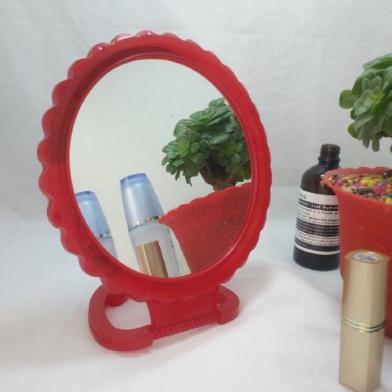 Retro Loving Big Round Mirror Old Makeup Mirror Suspended Mirror Wedding Press Waist Press Cabinet Mirror Standing Hanging Wall Poo