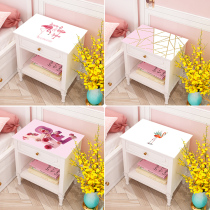 pvc waterproof bedside table cloth dust cover protective cover protective cover dust plastic cloth cover mat table cloth net red bedroom