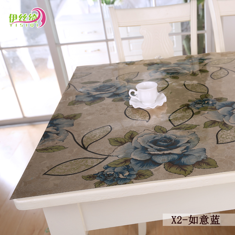 Hình chữ nhật vải bảng mat bảng PVC miếng nhựa mềm nước và không thấm dầu tấm kính pha lê khăn trải bàn dùng một lần - Khăn trải bàn tấm trải bàn nhựa
