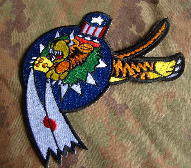 World War II American Flying Volunteer Brigade Flying Tigers AVG Team Badge Badge Embroidered Badge
