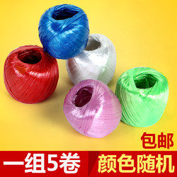 Chongwei New Material Pp Plastic Rope Hand-Woven Packaging Rope Nylon Grass Skirt Rope Binding Strap Moving Colorful Binding Rope