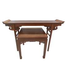 Chicken wing wood furniture mahogany strip table a few gods for the table solid wood Chinese antique table porch central hall two-piece set