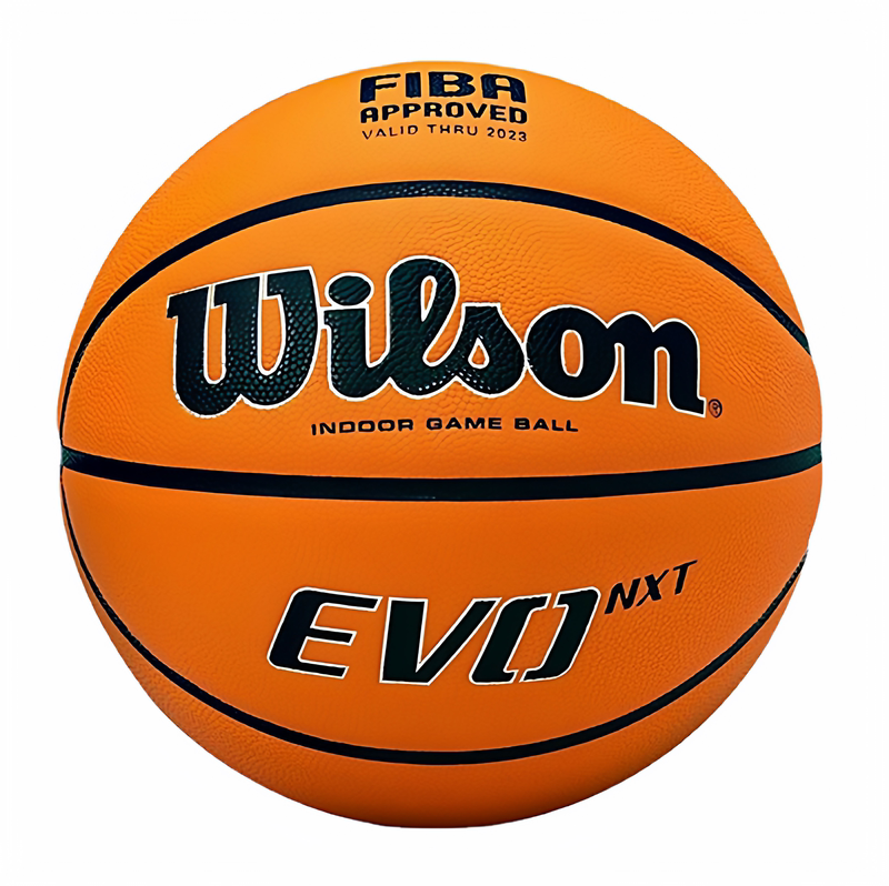 Wilson Fiba Professional Competition Standard No. 7 Adult Indoor Soft Microfiber Competition Basketball Evo Nxt