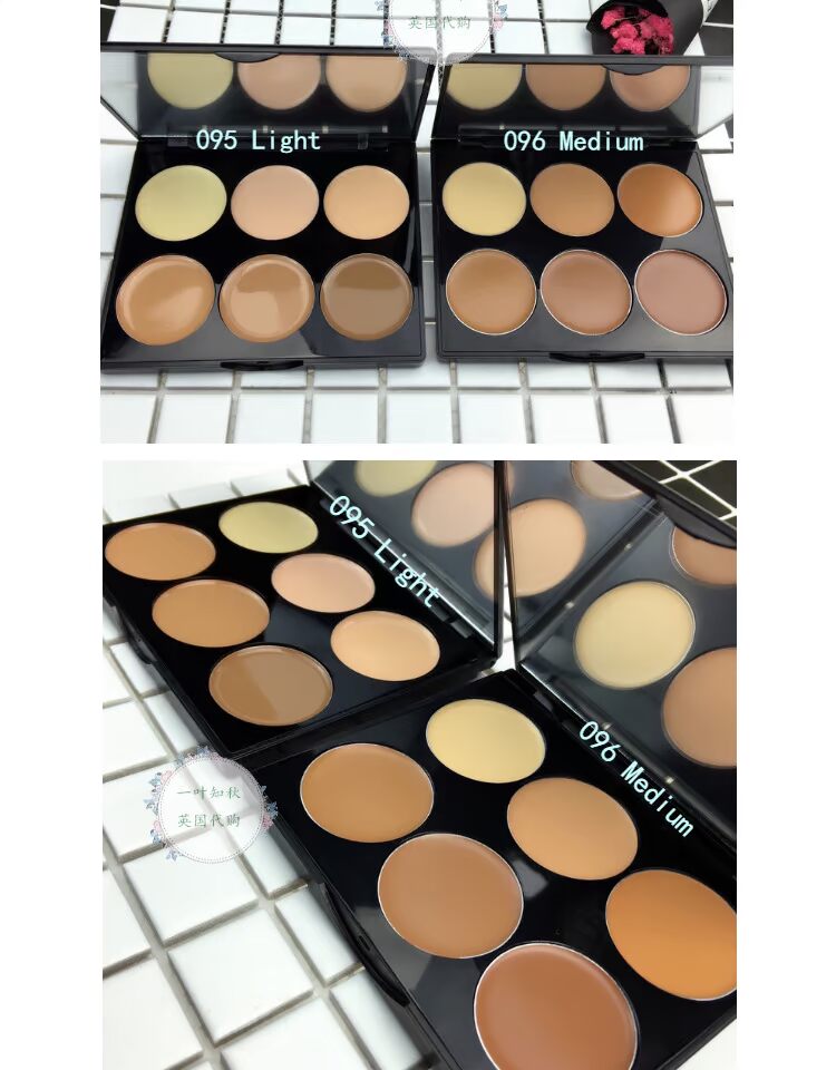 Clearance UK Sleek dung lượng sửa chữa đĩa 095 096 6 màu sửa chữa công suất kết hợp kem bóng cao kem sửa chữa sáng cao highlight phấn