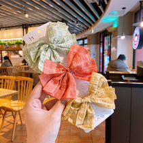 Korean version of the girls fabric bow hairpin Childrens cute hair card new sweet side clip student top clip headdress