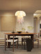 French-Style Cream-Colored Creative Jellyfish Restaurant Bar Pendant Light, Unique Artistic Silk Hotel Guesthouse Bedroom Pendant Light