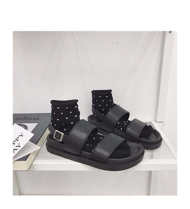 Thời trang retro Anh đôi dép đôi từ sinh viên thời trang mới dày đáy hoang dã dép sandal nữ đi học