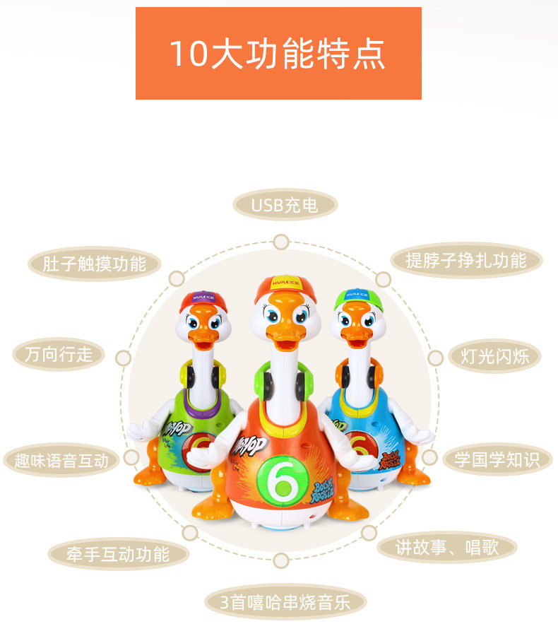 摇摆鹅 会唱歌会跳舞会讲故事 哄娃玩具 图2