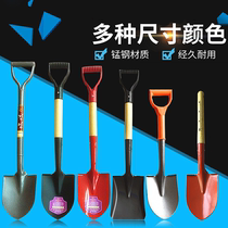 All steel thickened manganese steel small tip shovel gardening wood shovel shovel snow shovel digging soil planting tree tip shovel flower planting tool