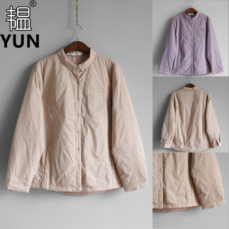 Yun Yun Spring New Women's Clothing Turn-Down Collar Single-Breasted Ultra-Soft Fabric Quilted Shirt-Style Women's Jacket 5096 Pocket Jacket