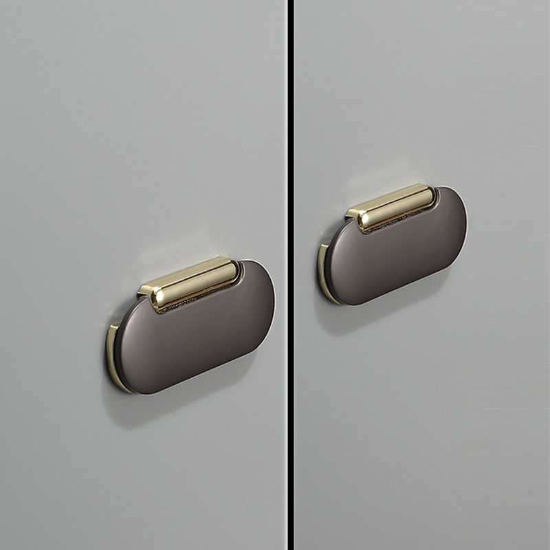 Drawers Handle Modern Minima Perforated Golden Bright Dress Invisible Handle Cabinet Cabinet Door Flat Wardrobe Concealed Pull
