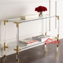 Modern simple porch Hall Hall case several decorative cabinet living room sofa back table transparent acrylic strip glass frame