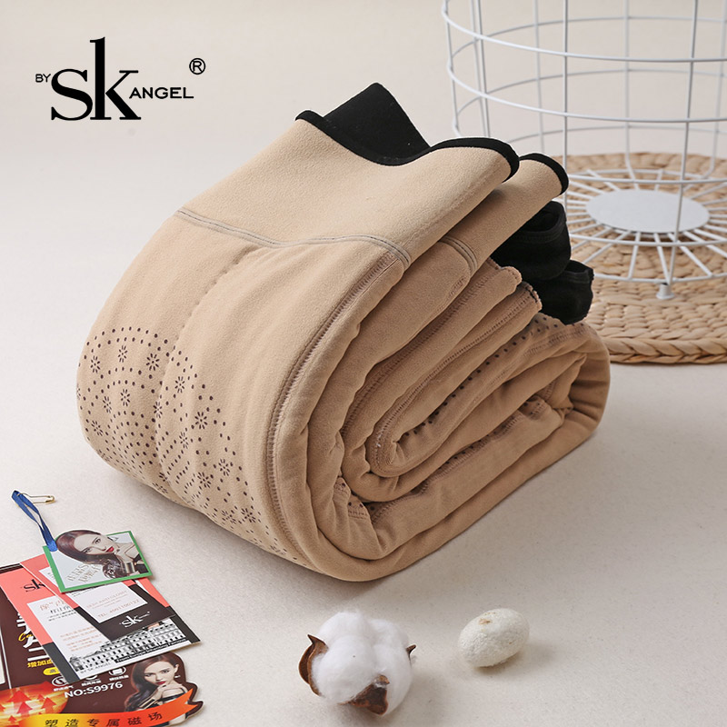 SK9976 wool magnetic therapy health pants plus velvet thickened waist and leg warm pants