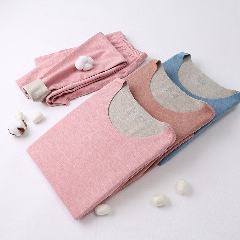 21-year new brother Hua wool silk hot clothes Lady seamless round neck autumn clothes sanitary pants plus velvet bottoming set