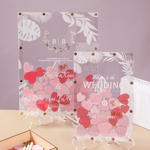THEWAY Wedding Love Wooden Acrylic Photo Book Book Personalized Creative Check-in Way Customized