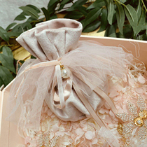 Wedding candy bag gauze bag wedding candy box portable bag European creative silk velvet bag knot wedding gift box