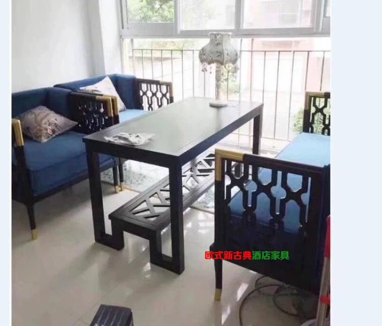 Phòng kinh doanh Thương lượng Ghế sofa kết hợp Phòng khách sạn Phòng đôi 3 người Trung Quốc mới Lễ tân Thẻ ghế Sofa Mẫu nội thất phòng - Nội thất khách sạn